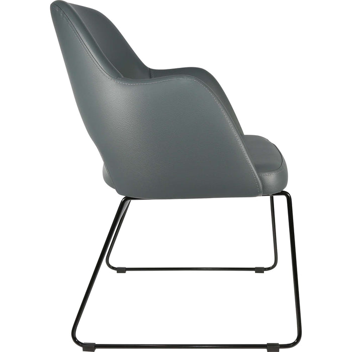 Durafurn Sorbet Chair - Black Sled Base/Anthracite Vinyl