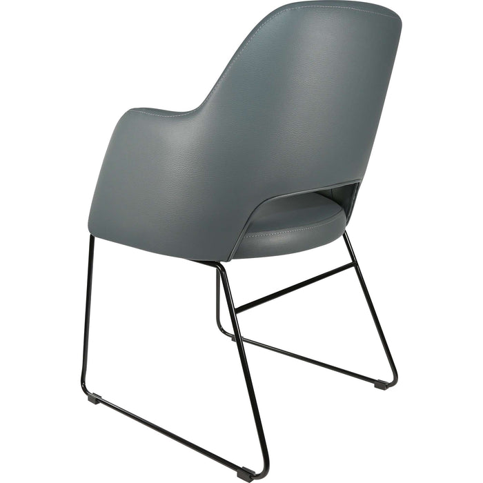 Durafurn Sorbet Chair - Black Sled Base/Anthracite Vinyl