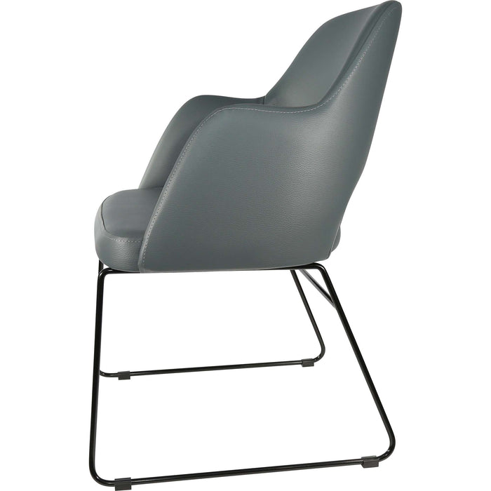 Durafurn Sorbet Chair - Black Sled Base/Anthracite Vinyl