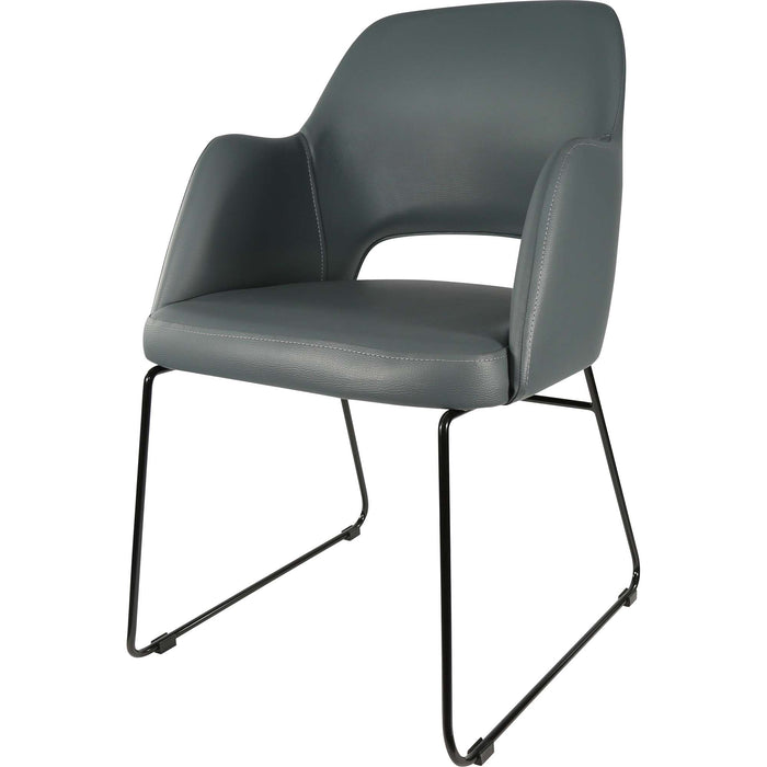 Durafurn Sorbet Chair - Black Sled Base/Anthracite Vinyl