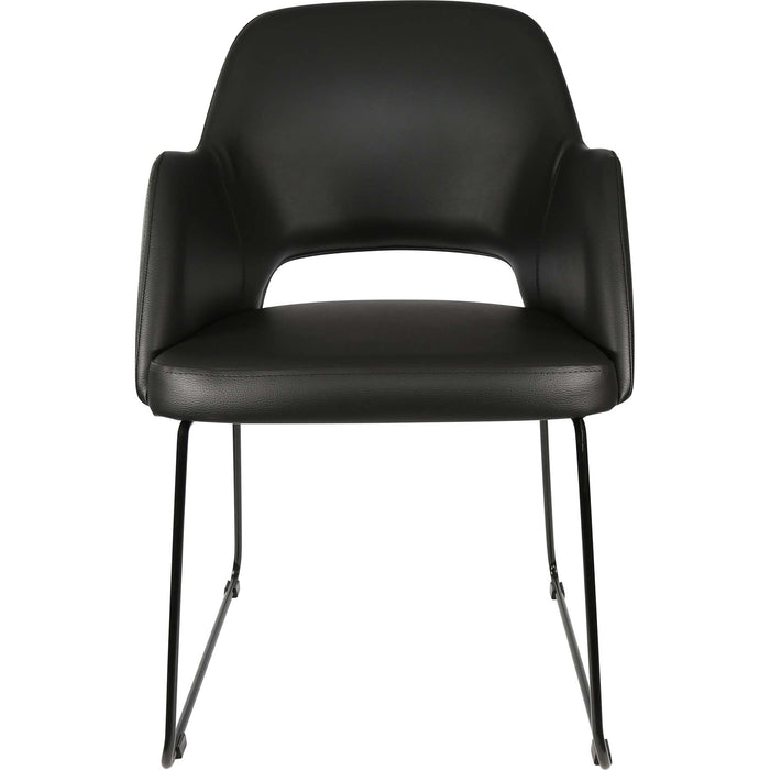 Durafurn Sorbet Chair - Black Sled Base/Black Vinyl