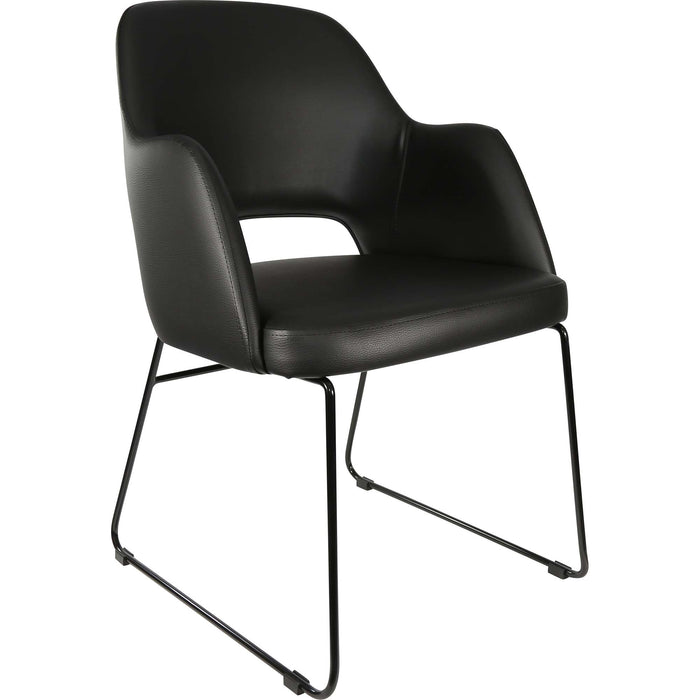 Durafurn Sorbet Chair - Black Sled Base/Black Vinyl