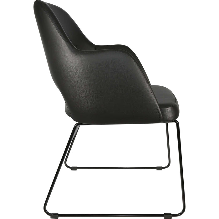 Durafurn Sorbet Chair - Black Sled Base/Black Vinyl