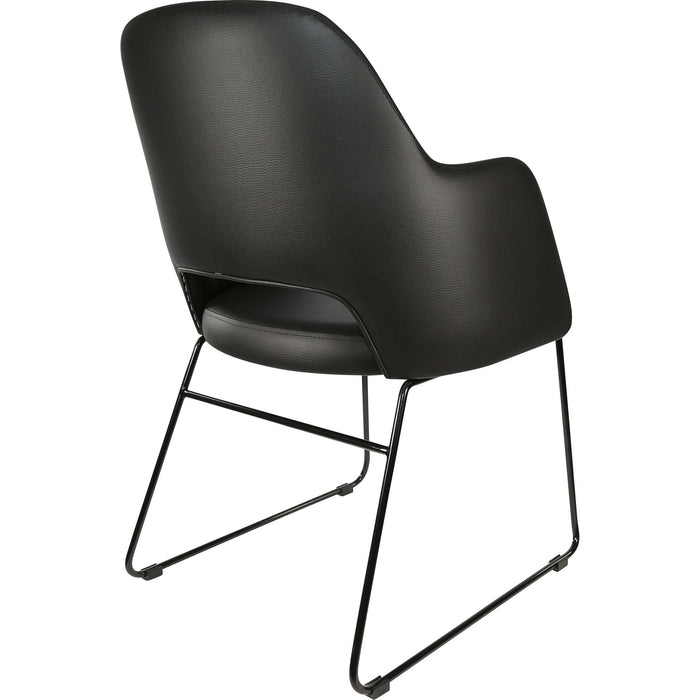 Durafurn Sorbet Chair - Black Sled Base/Black Vinyl