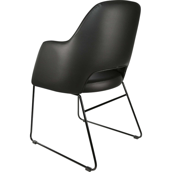 Durafurn Sorbet Chair - Black Sled Base/Black Vinyl