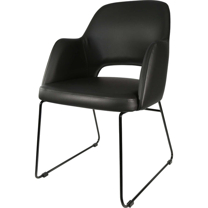 Durafurn Sorbet Chair - Black Sled Base/Black Vinyl