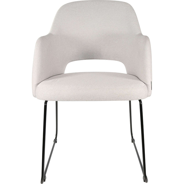 Durafurn Sorbet Chair - Black Sled Base/Light Grey Fabric