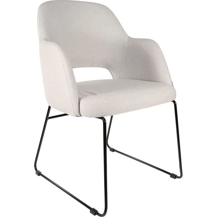 Durafurn Sorbet Chair - Black Sled Base/Light Grey Fabric