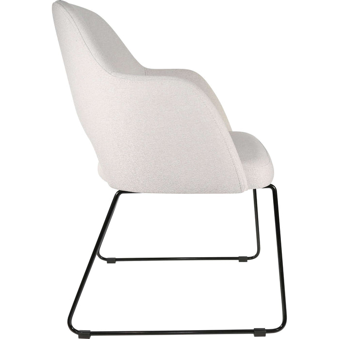 Durafurn Sorbet Chair - Black Sled Base/Light Grey Fabric