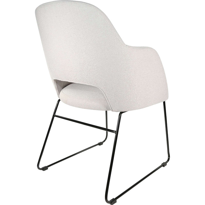 Durafurn Sorbet Chair - Black Sled Base/Light Grey Fabric