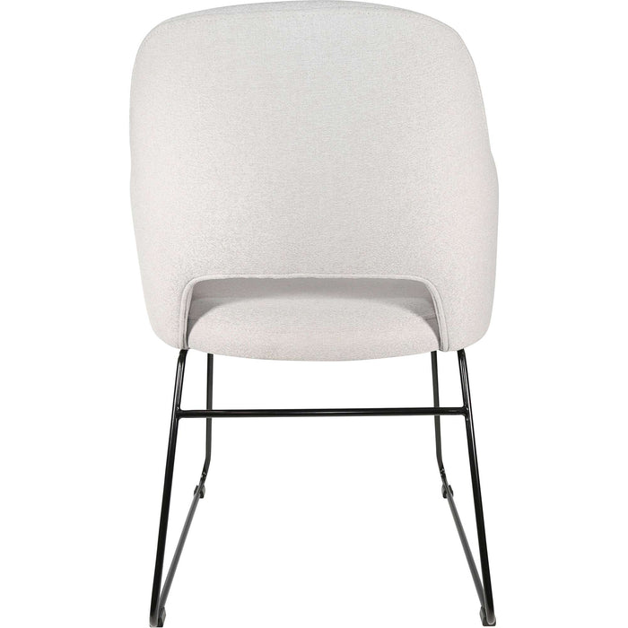 Durafurn Sorbet Chair - Black Sled Base/Light Grey Fabric
