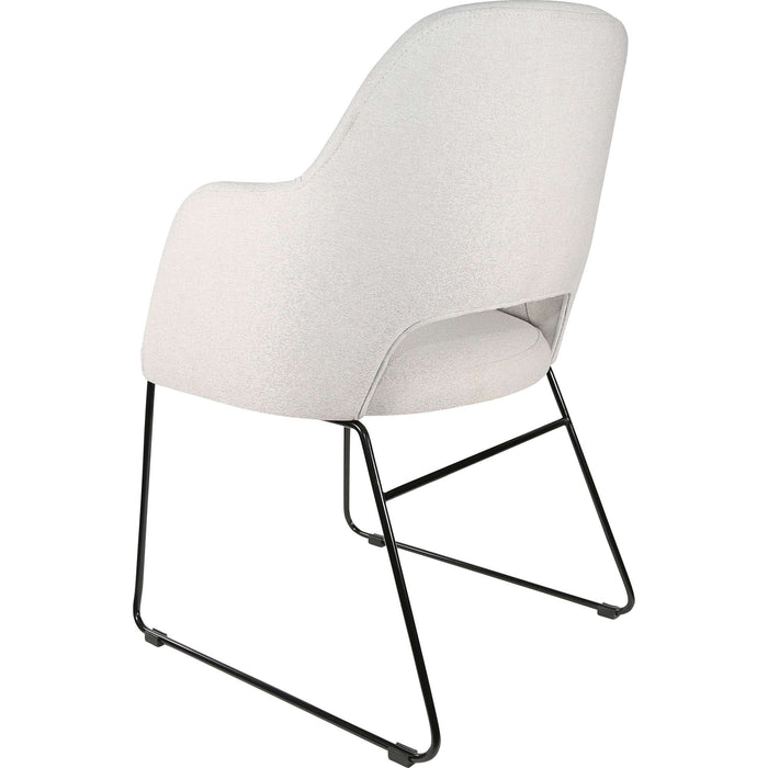Durafurn Sorbet Chair - Black Sled Base/Light Grey Fabric