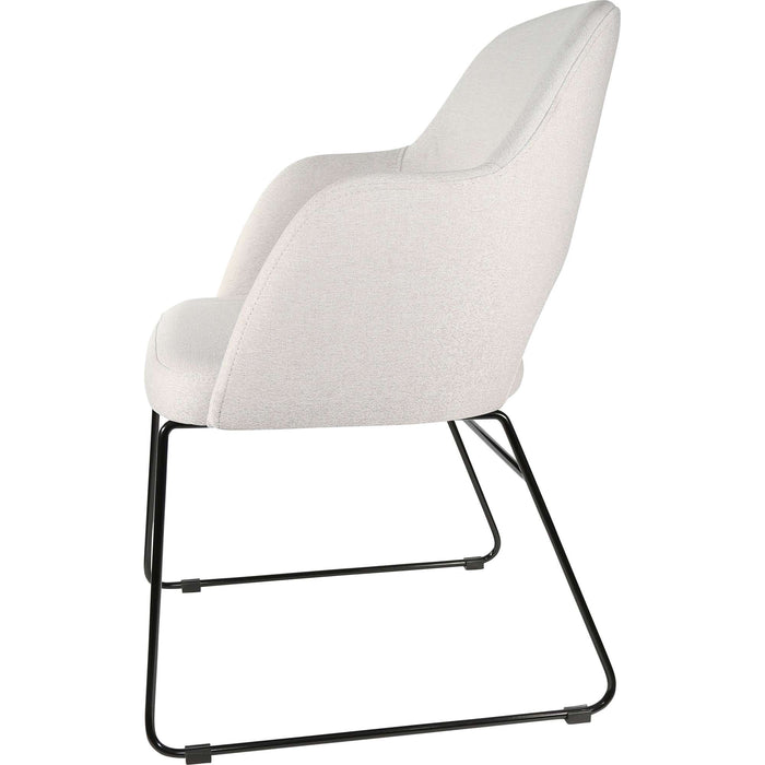 Durafurn Sorbet Chair - Black Sled Base/Light Grey Fabric