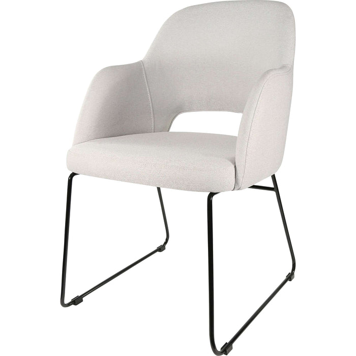 Durafurn Sorbet Chair - Black Sled Base/Light Grey Fabric
