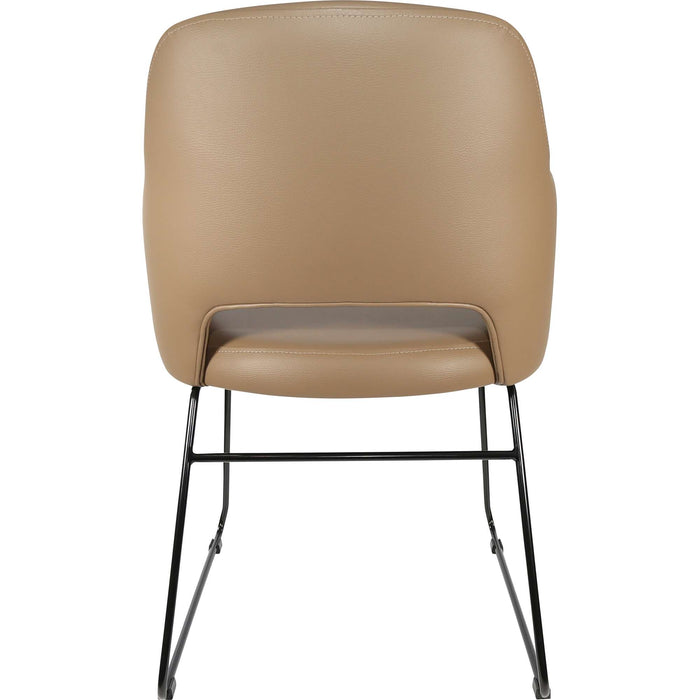 Durafurn Sorbet Chair - Black Sled Base/Taupe Vinyl