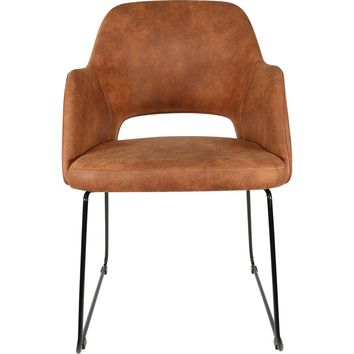 Durafurn Sorbet Chair - Black Sled Base/Tan Fabric