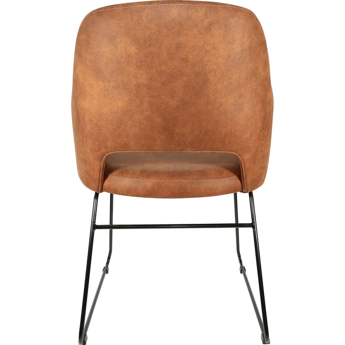 Durafurn Sorbet Chair - Black Sled Base/Tan Fabric
