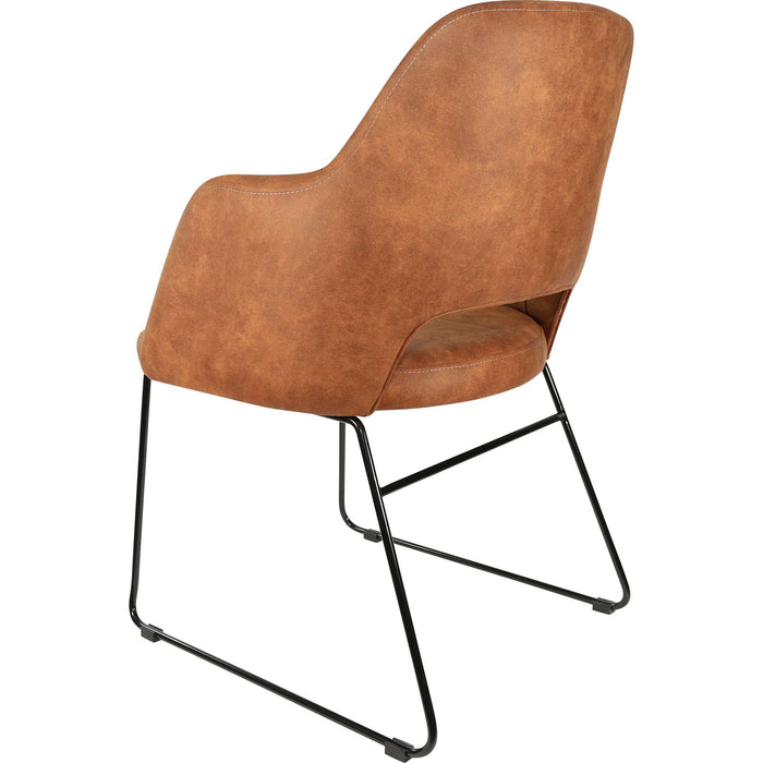 Durafurn Sorbet Chair - Black Sled Base/Tan Fabric