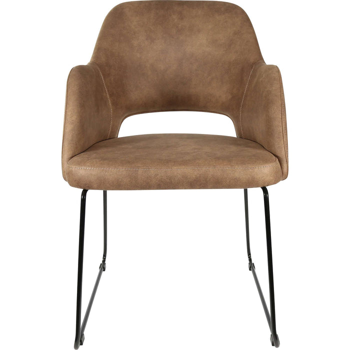 Durafurn Sorbet Chair - Black Sled Base/Mocha Fabric