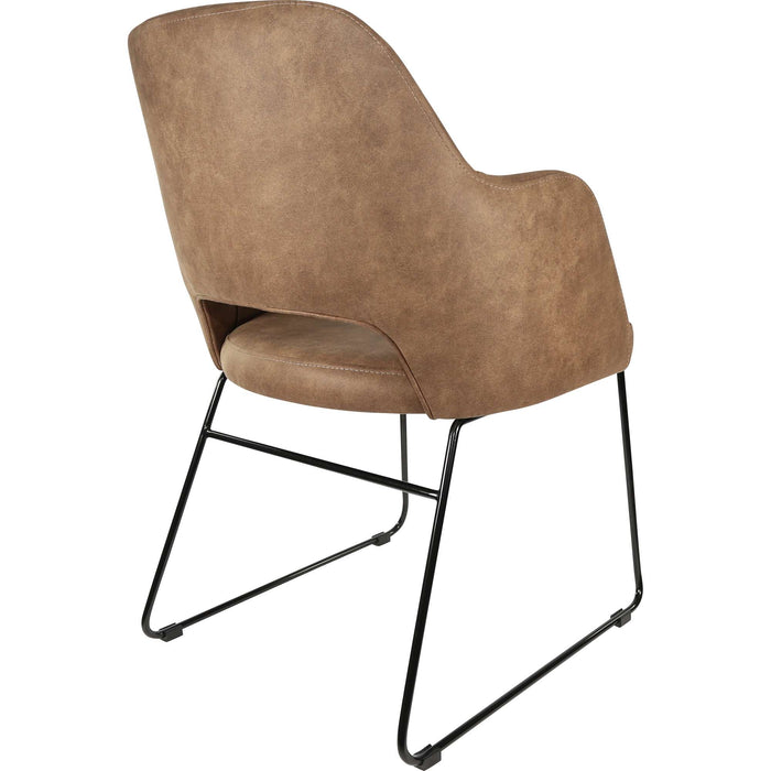 Durafurn Sorbet Chair - Black Sled Base/Mocha Fabric