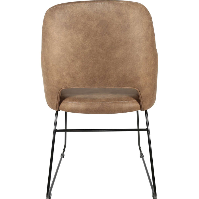 Durafurn Sorbet Chair - Black Sled Base/Mocha Fabric