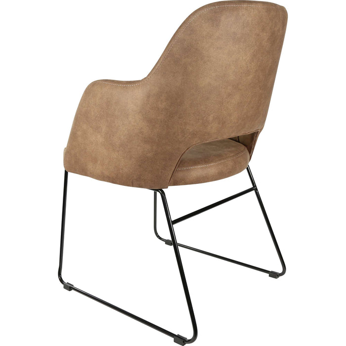 Durafurn Sorbet Chair - Black Sled Base/Mocha Fabric