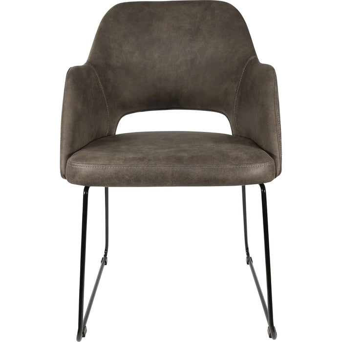 Durafurn Sorbet Chair - Black Sled Base/Charcoal Fabric