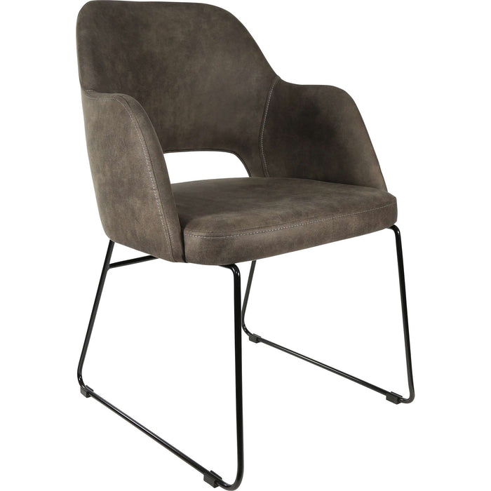 Durafurn Sorbet Chair - Black Sled Base/Charcoal Fabric