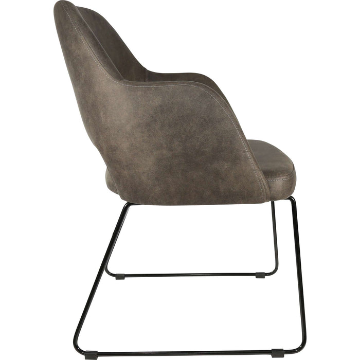 Durafurn Sorbet Chair - Black Sled Base/Charcoal Fabric