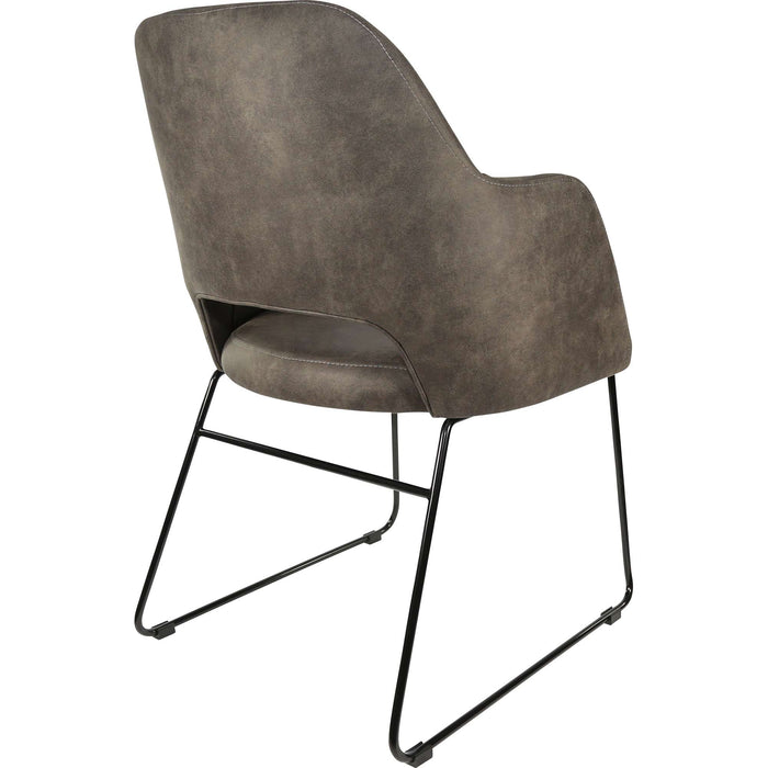 Durafurn Sorbet Chair - Black Sled Base/Charcoal Fabric