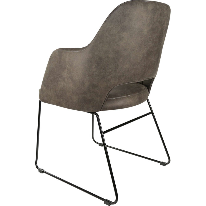 Durafurn Sorbet Chair - Black Sled Base/Charcoal Fabric