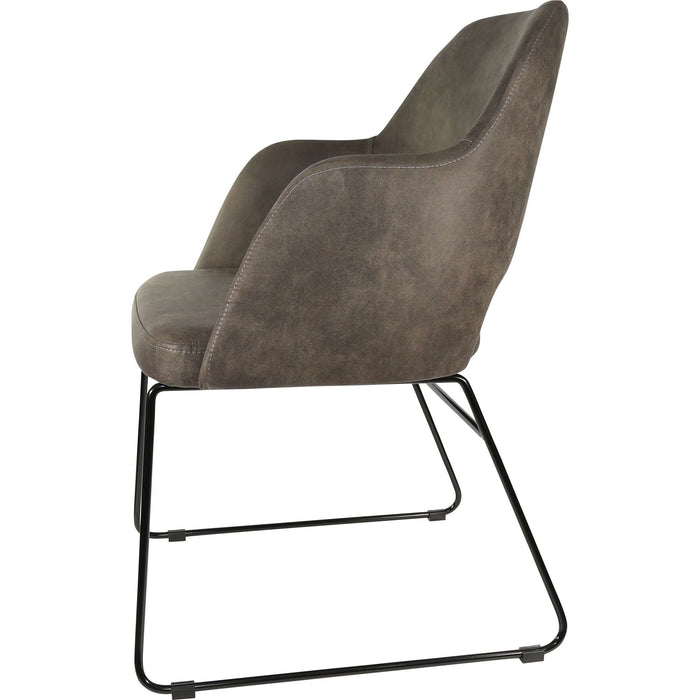 Durafurn Sorbet Chair - Black Sled Base/Charcoal Fabric
