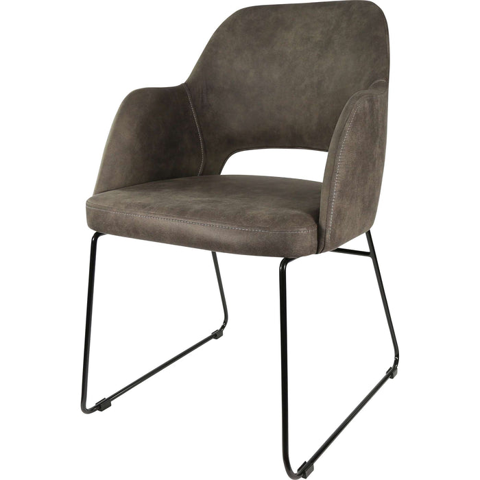 Durafurn Sorbet Chair - Black Sled Base/Charcoal Fabric