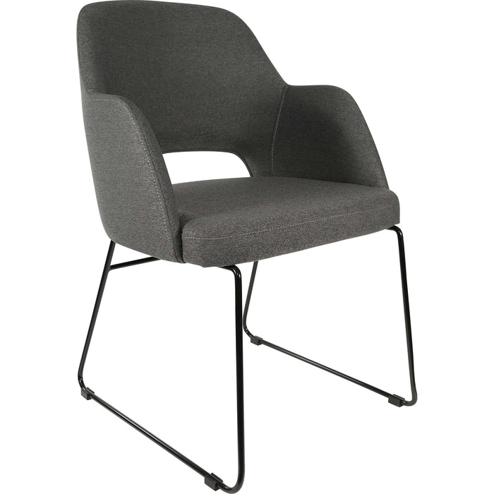 Durafurn Sorbet Chair - Black Sled Base/Anthracite Fabric