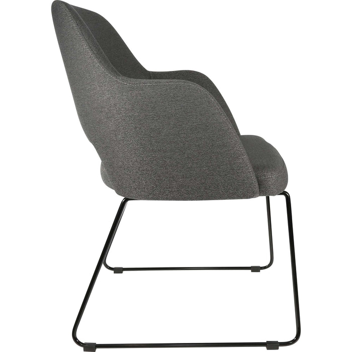 Durafurn Sorbet Chair - Black Sled Base/Anthracite Fabric