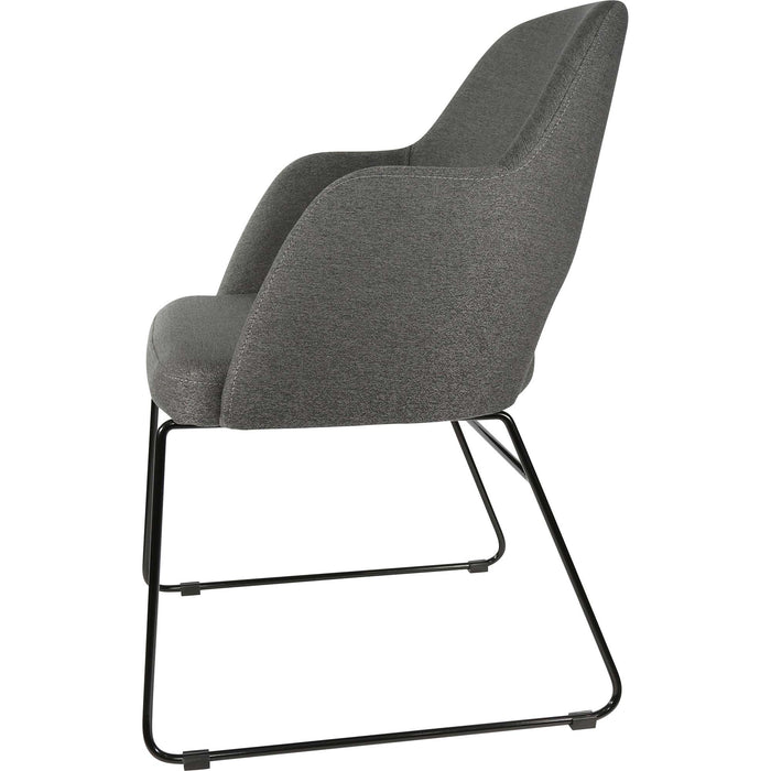 Durafurn Sorbet Chair - Black Sled Base/Anthracite Fabric