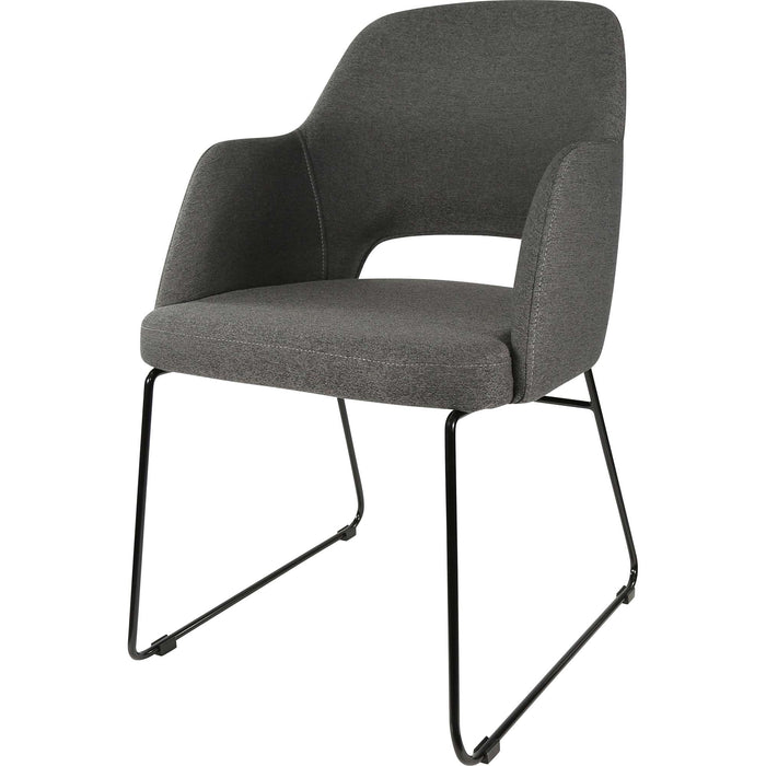 Durafurn Sorbet Chair - Black Sled Base/Anthracite Fabric