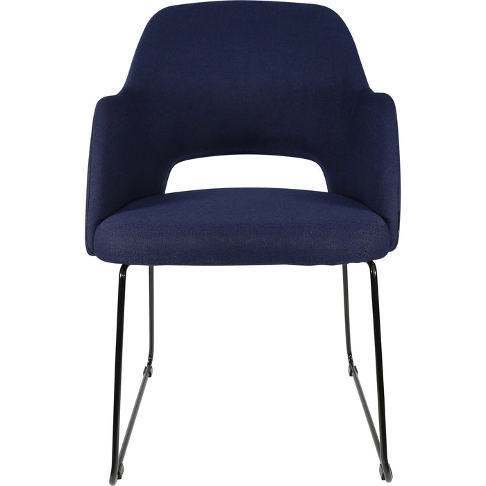 Durafurn Sorbet Chair - Black Sled Base/Navy Fabric