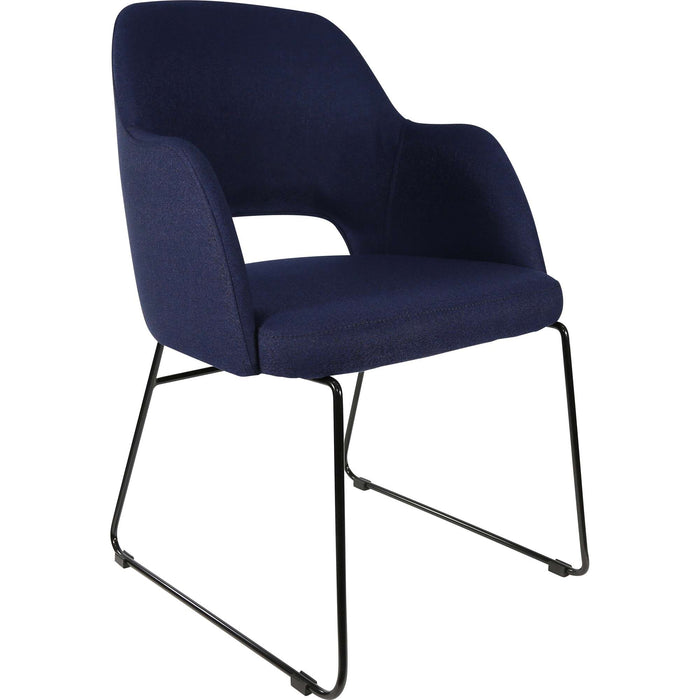 Durafurn Sorbet Chair - Black Sled Base/Navy Fabric