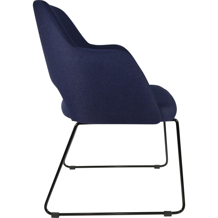 Durafurn Sorbet Chair - Black Sled Base/Navy Fabric