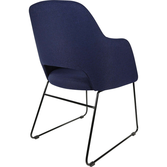 Durafurn Sorbet Chair - Black Sled Base/Navy Fabric