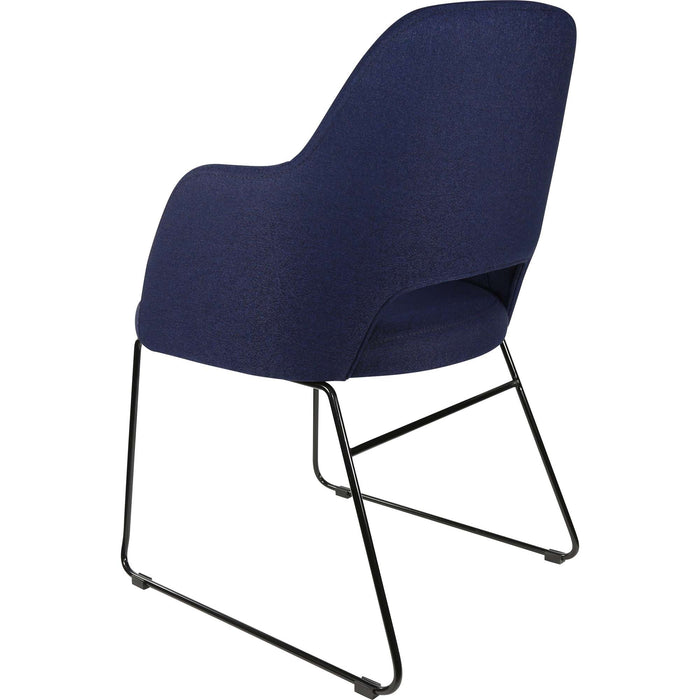 Durafurn Sorbet Chair - Black Sled Base/Navy Fabric