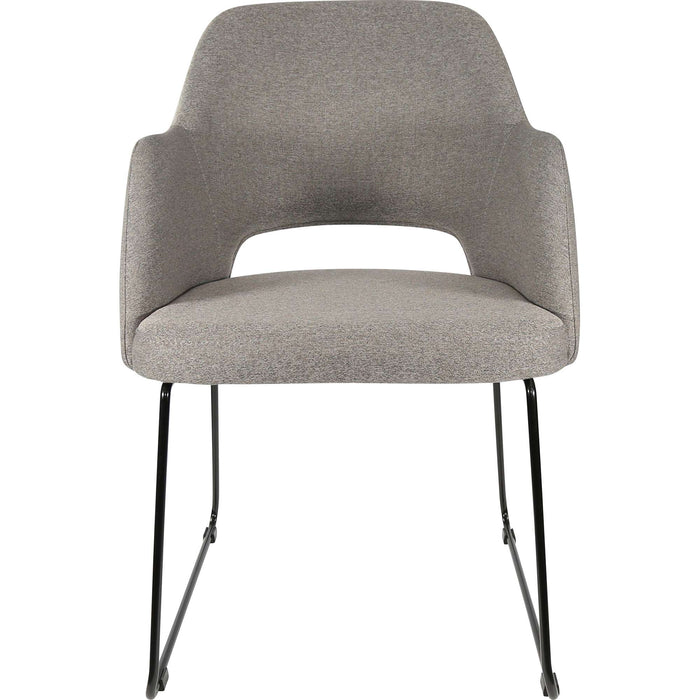 Durafurn Sorbet Chair - Black Sled Base/Taupe Fabric