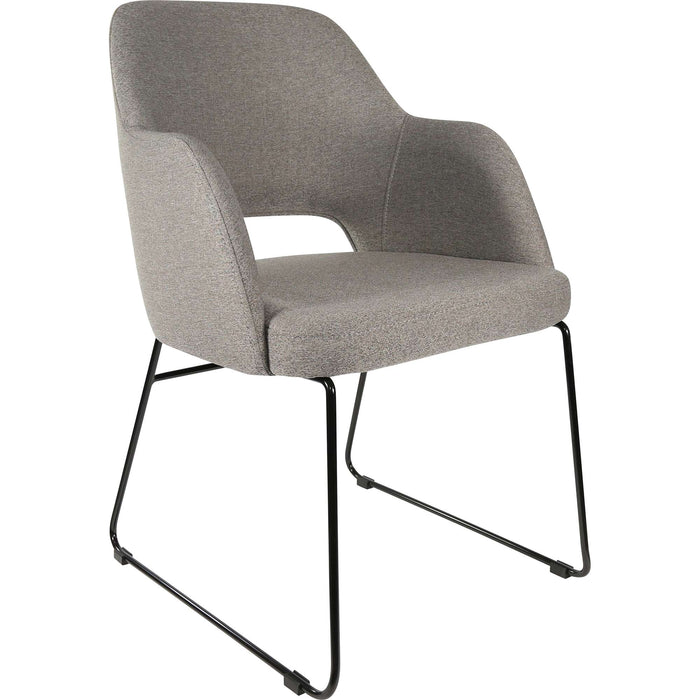 Durafurn Sorbet Chair - Black Sled Base/Taupe Fabric