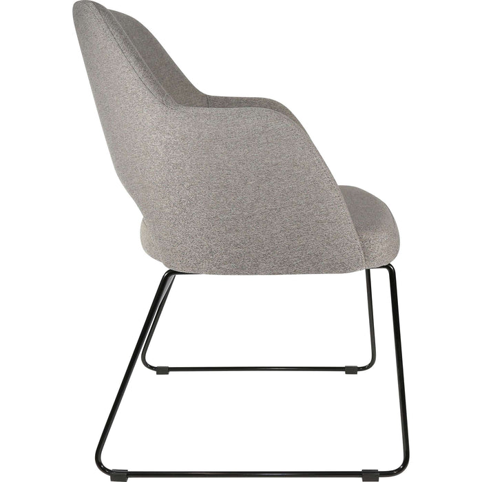Durafurn Sorbet Chair - Black Sled Base/Taupe Fabric