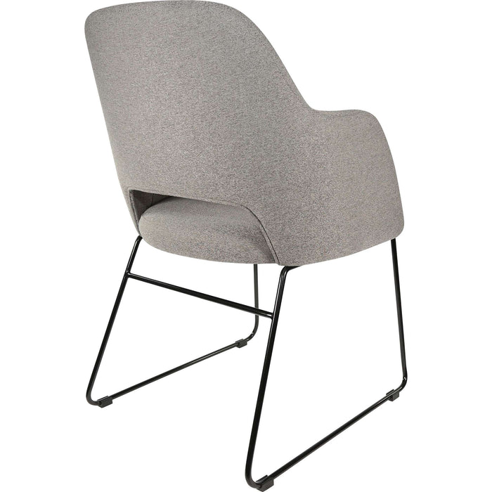 Durafurn Sorbet Chair - Black Sled Base/Taupe Fabric