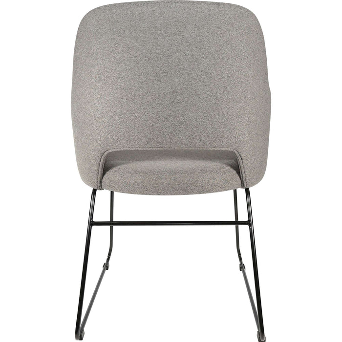 Durafurn Sorbet Chair - Black Sled Base/Taupe Fabric