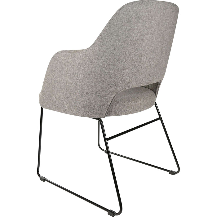 Durafurn Sorbet Chair - Black Sled Base/Taupe Fabric