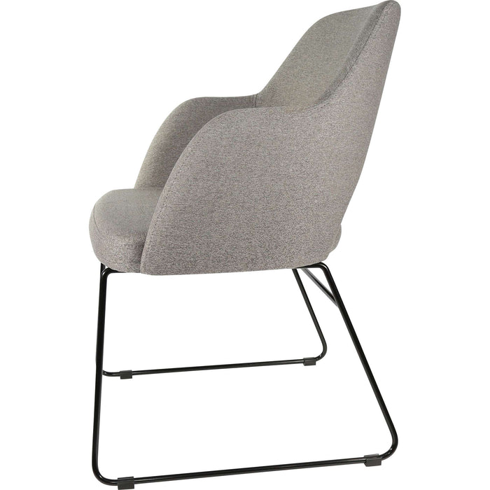 Durafurn Sorbet Chair - Black Sled Base/Taupe Fabric