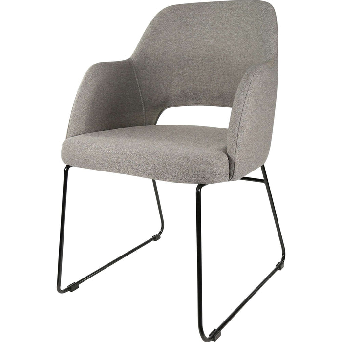 Durafurn Sorbet Chair - Black Sled Base/Taupe Fabric